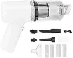 PAKEWAY Aspirador portátil de remoção de pelos de animais de estimação, ferramenta de remoção de pelos de animais de estimação, removedor de pelos de cães e gatos, filtragem dupla, para móveis, sofá