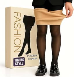 Meia Calça Termica Veludo Preta Translúcida Tamanho Único (36 Ao 44) - Confortável Resistente Forrada Para Frio Extremo Inverno Feminina Casual