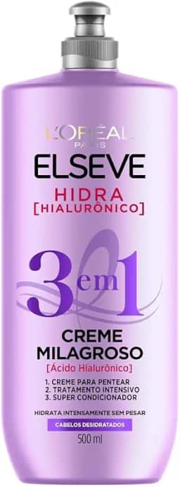 Creme Milagroso 3 em 1 Elseve Hidra Hialurônico 500ml