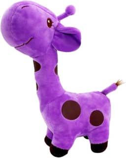 Bichinho de Pelúcia Girafa Brinquedo de Cachorro Pet Mordedor Sem Apito (Roxo)