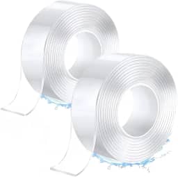 Kit 2 Rolos Super Fita Mágica Nano Adesiva Dupla Face Extra Forte Lavável Transparente 3M super forte lavável Gel auto colante-IT 3 Metros Cada