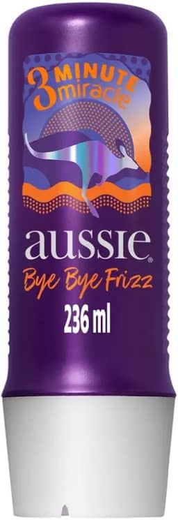 Tratamento Aussie Bye Bye Frizz 3 Minute Miracle Óleo De Jojoba e Babosa Australiana 236ml, Aussie