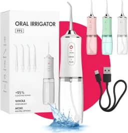 Irrigador Oral Portátil Premium Jato Água Supersônico Limpeza Profunda 3 Modos Dentes e Gengivas 220ML