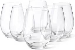 Jogo com 6 Copos de Vidro Premium 475ml – Design ELEGANTE, RESISTENTE e VERSÁTIL para Sucos, Água, Drinks e Cafés | Ideal para Cozinha, Bar e Restaurante