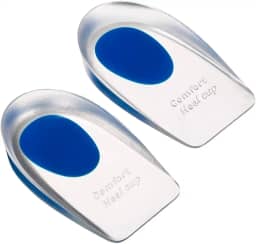 Palmilhas Ortopédicas Silicone Gel Hidratante Massageadoras Protetoras de Calcanhar Calçado Sapato Conforto e Alívio de Dor Sking Par (Azul)