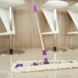 Mop Pó Cabo Retrátil em Aço Inox 55cm Cabo 1,52 Metros Limpeza Pesada 1 Refil