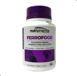 Nutripharme Suplemento Vitamínico Mineral Ferrofood 800 Mg Para Cães E Gatos 30Cp