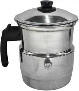 Leiteira, Fervedor de Leite com Apito 1,0L em alumínio polido.