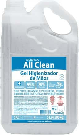 ALCOOL GEL 70% ALL CLEAN AUDAX 5L [GALAO 1 UN]