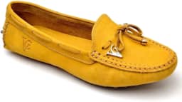 Sapato Mocassim Drive Feminino Casual em Couro Resistente Prático e Confortável