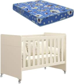 Berço Americano Evolution Multifuncional 4 em 1 Areia Fosco com Colchão - Reller