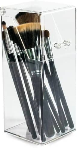 Porta Pincel em Acrílico com Tampa sem Pérolas