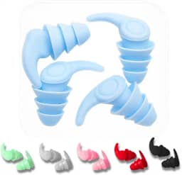 Protetor Auricular de Silicone, Kit com 2 Pares Tampões de Ouvido para Dormir, Natação e Redução de Ruído, Design Ergonômico, Encaixe Universal, Pontas Macias, Múltiplas Cores