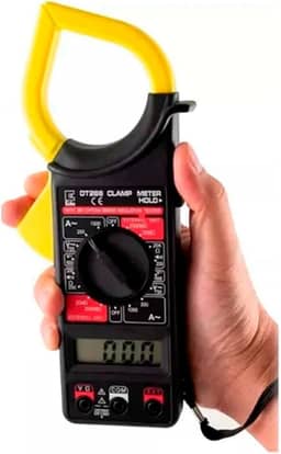 Alicate Amperímetro Multímetro Digital Brasfort – Mede Corrente AC/DC, Tensão, Resistência | Display LCD, Teste Continuidade e Diodo + Estojo