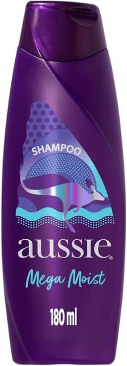 Aussie Mega Moist Óleo de Jojoba e Alga Marinha Australiana Shampoo 180 ml