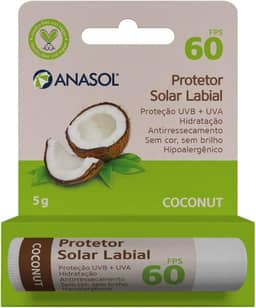 Protetor Solar Labial FPS 60 Coconut 5g - Anasol