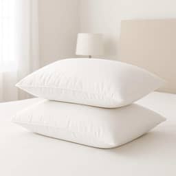 Kit 2 Travesseiros Pena de Ganso Fibras Importada Branco Macio Antialergico Pluma De Ganso Lavavel