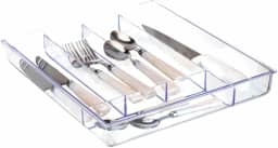 Porta Talheres Garfos Facas Colheres Organizador de Gavetas Acrilico Cozinha - LOBOY (Sem Tampa)