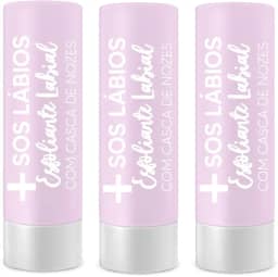 Kit 3 unidades - SOS Lábios Esfoliante Labial 3, 5Gr Top Beauty, Top Beauty