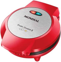 Omeleteira Elétrica Mondial Pratic Omelet Ii Vermelho/inox 800w 127v - Om-04-ri