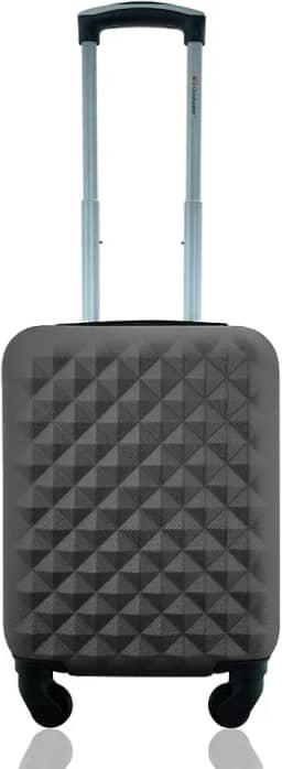 Mala Rígida Fibra com Rodinhas 360° Cinza Grafite