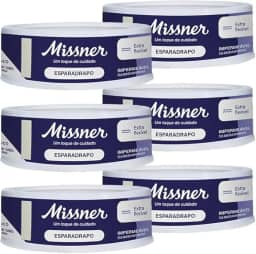 Esparadrapo Tape Impermeável Extra Flexível Branco 1,2 cm x 4,5 m - Kit com 6 Unidades