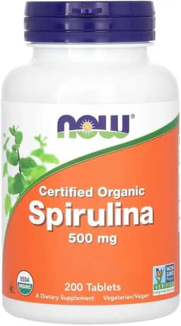 Spirulina 500 mg Now Foods 200 Tablets Produto Importado