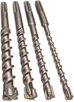 Kit de Brocas para Concreto, 4 Peças, 6mm/8mm/10mm/12mm x 160mm