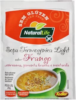 Kit com 12 Sopas Termogênica Light Sabor Frango Sem Glúten Natural Life
