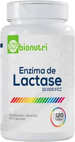 Enzima Lactase 10000 FCC Bionutri – 120 Caps - Lactose Lactoze Lactaze