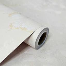 Papel de Parede PREMIUM Bordado Bege Autocolante Texturizado Rolo 5m x 45cm Sala Quarto Cozinha