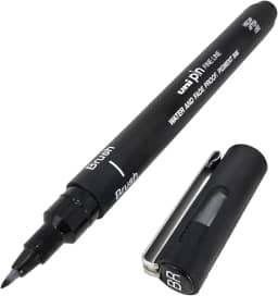 Uni Pin Fine Line Caneta Brush Preta