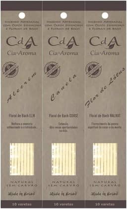 kit 3 caixas Incensos da Prosperidade Artesanal Natural Alecrim Flor de Lotus Canela