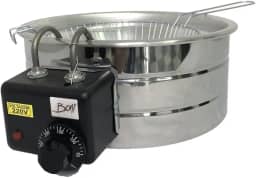 Fritadeira Elétrica Inox Redonda Tacho 5 Litros BONI 110 V