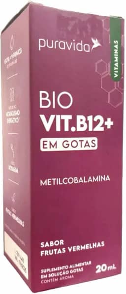 B12 Drops Metilcobalamina Em Gotas 20ml - Puravida