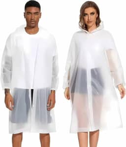 Capa de Chuva Poncho Unissex em EVA, Impermeável, Reutilizável para Passeios, Viagens, Esportes e Shows Resistente Confortável em EVA