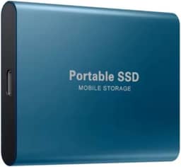 4 TB - Disco de Memória Flash SSD Portátil para Laptop, Desktop, Celular, TV e outros. Tipo-C USB 3.1, SSD Externo M.2 de Alta Velocidade, Disponível em Capacidades 500 GB a 256 TB (Azul, 4, TB)