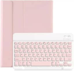 Capa Para Tablet Com Teclado Bluetooth Para 5ª/6ª Geração,iPad Air1/Air2,iPad Pro 9.7 Polegadas (Rosa, Teclado comum)