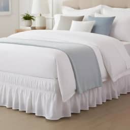 Saia para Cama Box Ajustável, Microfibra 100% Poliéster, Compatível com Solteiro até Queen, 28cm de Altura (Branco)