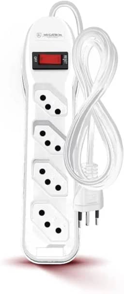 FILTRO DE LINHA 4 TOMADAS PP 3X0,75 1M 249 BRANCO – MEGATRON