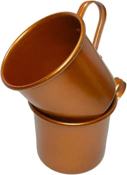 Kit Jogo 4 Caneca Copo Moscow Mule Alumínio Cor Cobre 350ml