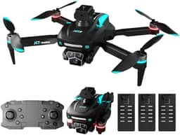 Drone H28 câmera 4K de alta definição, motor sem escova e 3 baterias