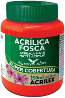 Tinta Acrílica Fosca - Nature Colors Acrilex 250 ml Vermelho Fogo - 507