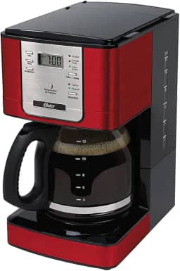 Oster Cafeteira Flavor Programável, 1,5L, 110V, Vermelha/Preto, 1000W, BVSTDC4401RD