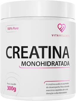 Creatina Monohidratada 300g - Aumento de Força e Massa Muscular - 100% Pura e Sem Aditivos - VITA WELLNESS