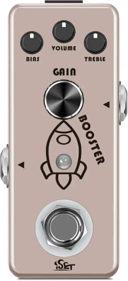 ISET Pedal de Efeito Booster Analógico Rocket Boost para Guitarra Elétrica Baixo True Bypass