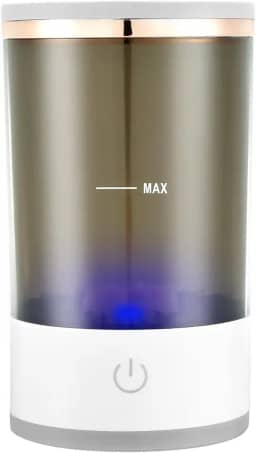 Máquina de limpeza de pincéis de maquiagem, limpador de pincéis de cosméticos elétrico recarregável, limpador de pincéis cosméticos com um toque, pincel de maquiagem visual, giratório fácil de usar