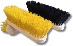 Kit 2 Escovas para Limpeza de Rosto e Brilho de Pelos Cavalos Equinos - Cerdas Duplas e Base em Madeira