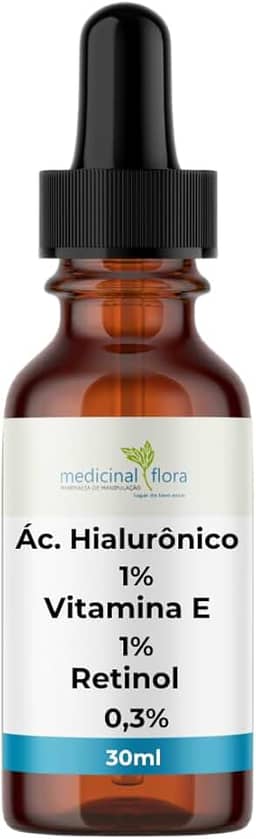 Sérum Ácido Hialurônico 1% + Vitamina E 1% + Retinol 0,3% - 30ml
