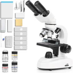 Microscopio, Microscópio óptico profissional 5000X, Com Kit de Microscópio Eletrônico Trinocular Profissional Biológico